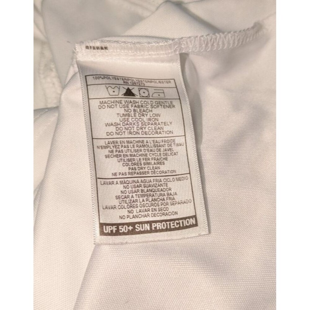 Margaritaville Sun Shirt S Men's White Quick Dry UPF 50+ Long Sleeve Turtle - Picture 8 of 8